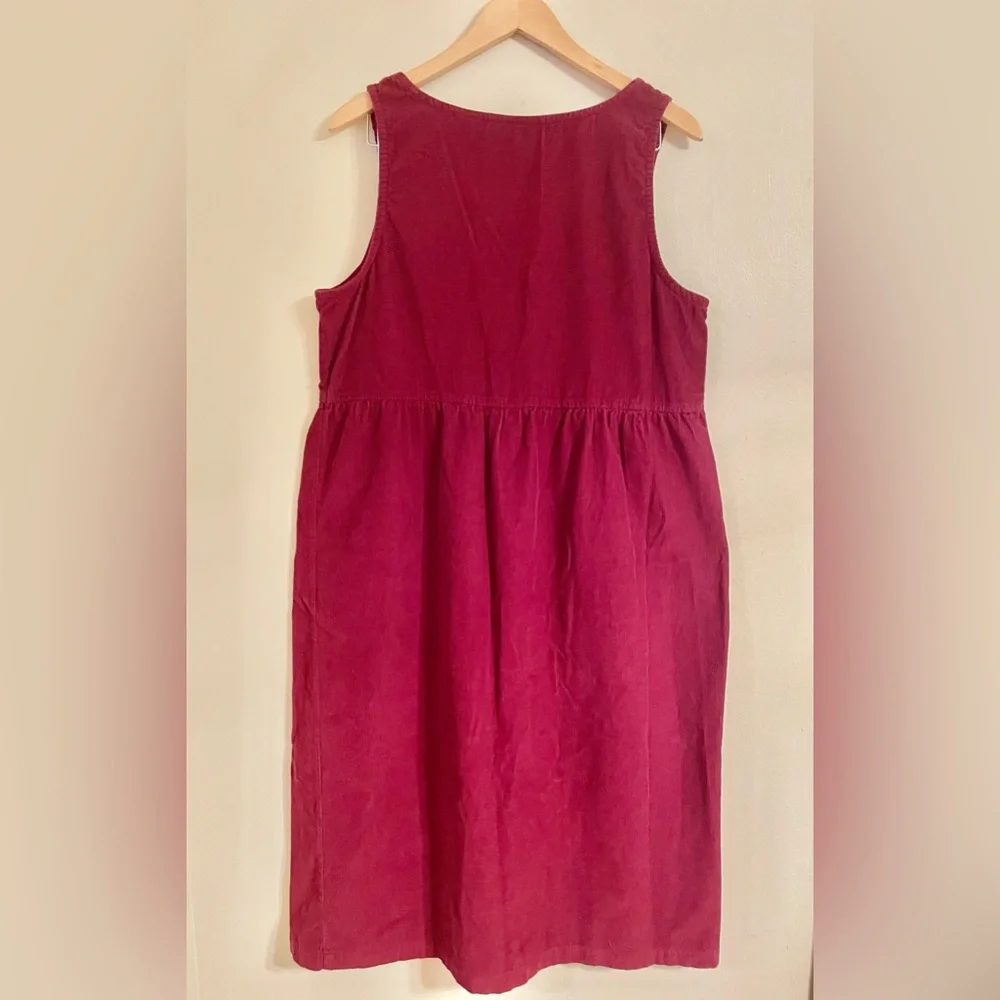 Two-Twenty Collection Size Medium Red Corduroy Jumper Cottage Core Vintage- EUC - Picture 2 of 8
